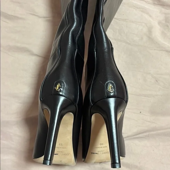 Jimmy Choo Black Heeled Boots - Picture 2 of 4